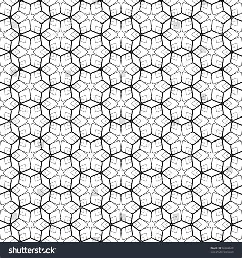 Seamless Geometric Pattern With Hexagonal Elements Vector Art