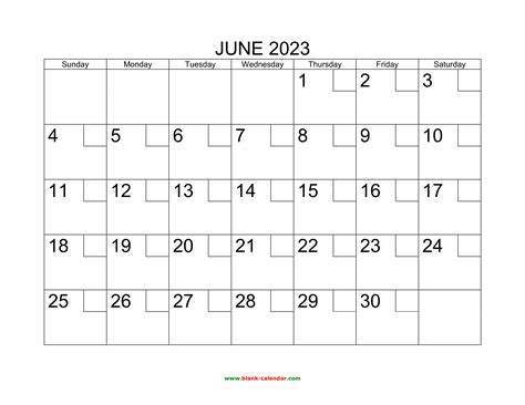 printable calendar for june
