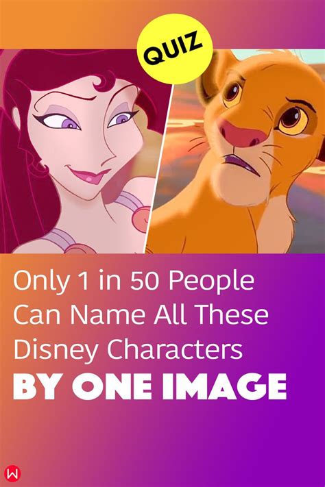 Quiz Only 1 In 50 People Can Name All These Disney Characters By One