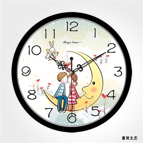 Cheap Plastic Lovers Dial Wedding Design Wall Clock For Lovers Hot Dial