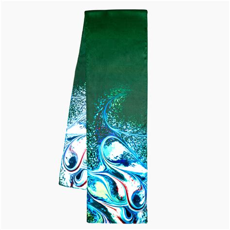 Celtic Green Silk Neck Scarf — Meab Enamels