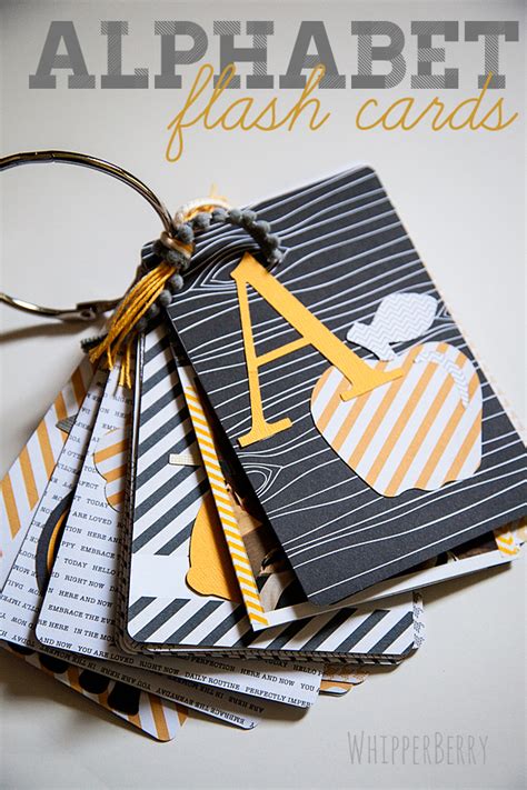 Enter the front and back text for each card. Alphabet Flash Cards with Project Life • Whipperberry