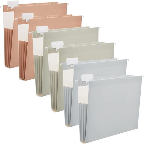 Y Yoma 6 Pack Extra Capacity Hanging File Folders Letter