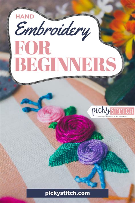 I love having something to keep my hands busy when i am relaxing in the evening or sitting at i've written up several posts on how to embroider for beginners, so i decided to compile them all into one list. Hand Embroidery For Beginners • Picky Stitch