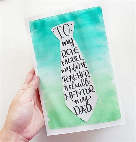 Watercolor Fathers Day Card Tutorial Free Printable Diy Fathers