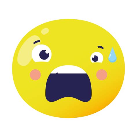terrified emoji face classic flat style icon 2956231 Vector Art at Vecteezy