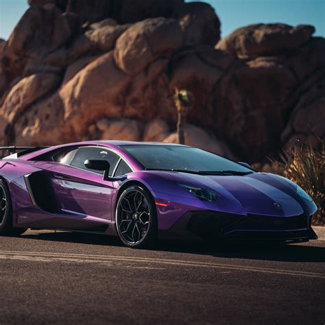 Wallpaper Lamborghini Aventador Lp 750 Sports Car Purple Desktop