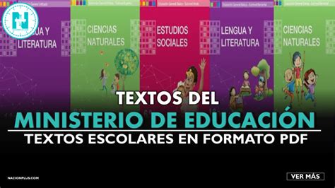 Textos Del Ministerio De Educación En Pdf Nación Plus