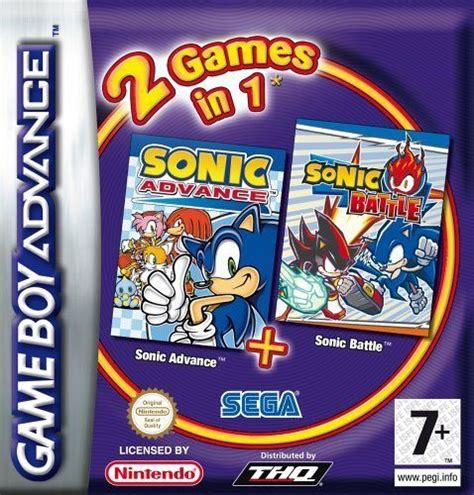 2 Games In 1 Sonic Advance Sonic Battle Game Boy Advance Rakuten