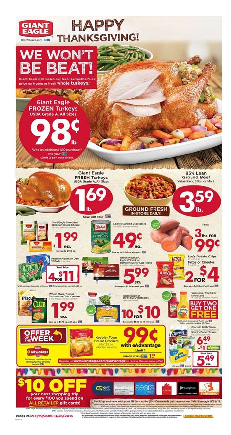 Our specials are updated every tuesday and feature the best food prices in central pennsylvania. Giant Eagle Weekly Ad September 26 - October 2, 2019 ...