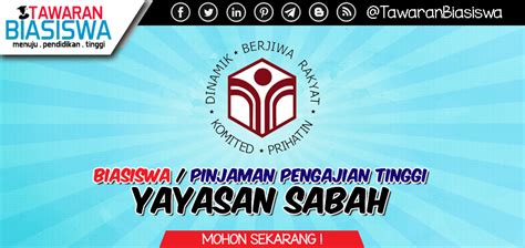 Permohonan hendaklah melalui 'online' dengan melayari laman sesawang. Permohonan Biasiswa Yayasan Sabah 2021