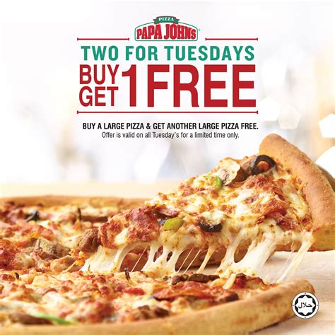 Deal of the day - buy 1 get 1 Large 🍕... - Papa John's Pizza