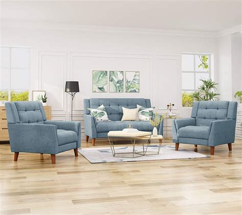 Container Furniture Direct Modern Tufted Velvet Living Room Sofa Set