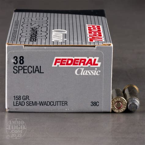 38 Special Ammo 50 Rounds Of 158 Grain Lead Semi Wadcutter Lswc By Federal