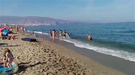Roquetas De Mar Almeria Playa De La Romanilla Youtube