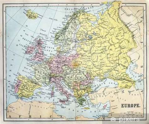 Poster Map Of 19th Century Europe Pixersuk