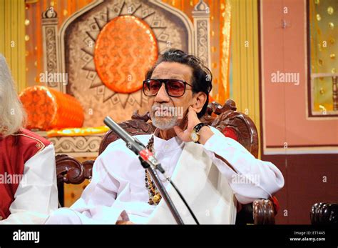Bal Thackeray Indian Politician Bal Keshav Thackeray Founder Shiv Sena Leader Maharashtra