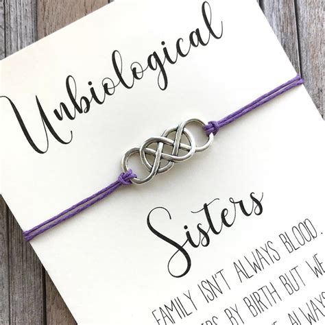 Unbiological Sister Bracelet Friendship Best Friend Etsy Bff Ts Sister Bracelet Sister