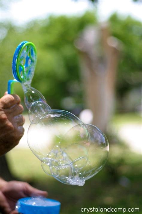Homemade Bubble Recipe For Kids Homemade Bubbles Homemade Bubble