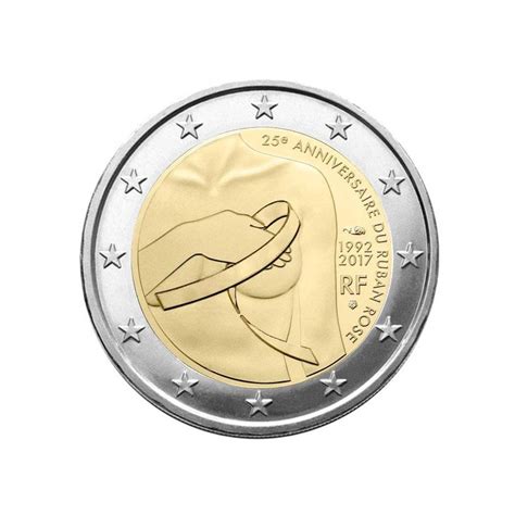 2 Euros Commémorative France 2017 Ruban Rose Philantologie