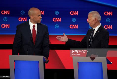 Democratic Presidential Candidate Sen Cory Booker And Former Vice
