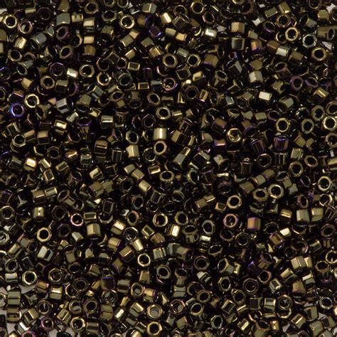 Miyuki Hex Cut Delica Seed Bead 110 Brown Iris 7g Tube Dbc7 Aura