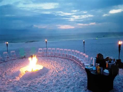 Idyllic florida beach and park settings for your dream wedding. Destin Beach Bonfires - My Destin Beach Wedding