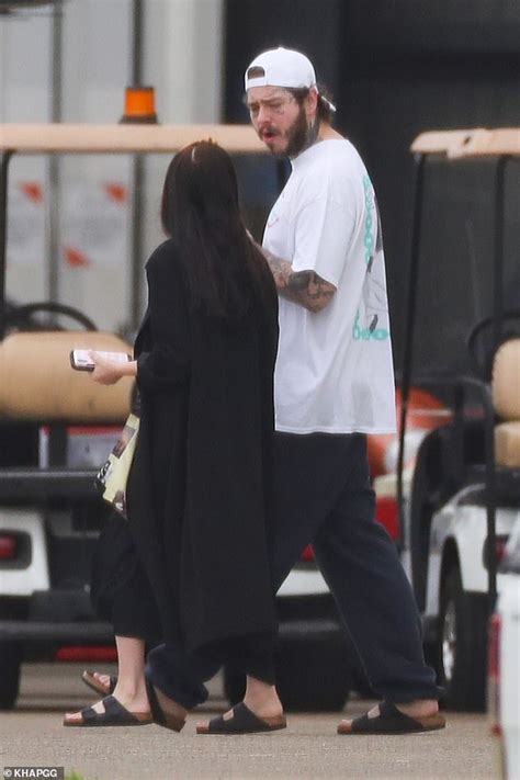 Post Malone Looks Loved Up With His Girlfriend Ashlen Diaz As The Pair
