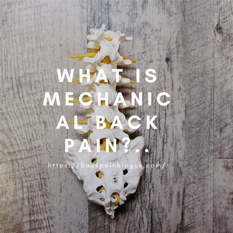 What Is Mechanical Back Pain Back Pain Blog Uk