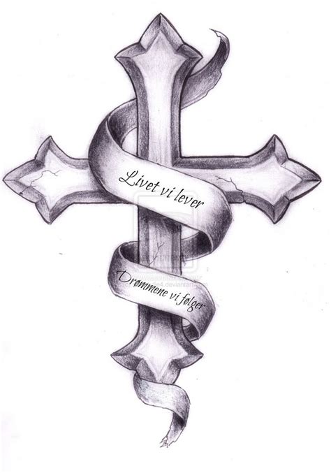 Tattoo celtic cross christian cross, gotic, symmetry, cross png. Ribbon Around Stone Cross Tattoo Design