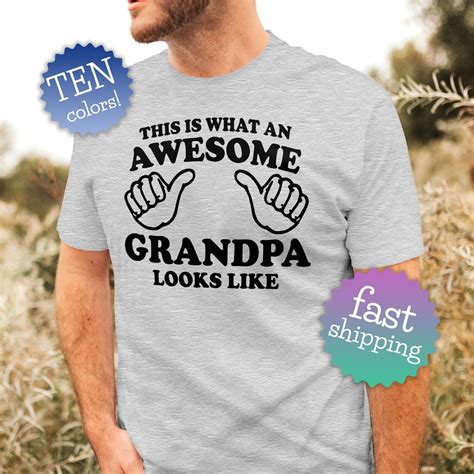 This Is What An Awesome Grandpa Looks Like T Shirt New Grandpa Etsy