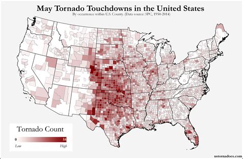 Tornado Map Of Usa United States Map