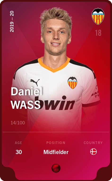Daniel wass (born 31 may 1989) is a danish professional footballer who plays as a utility player for spanish club valencia. Daniel Wass 2019-20 • Rare 14/100