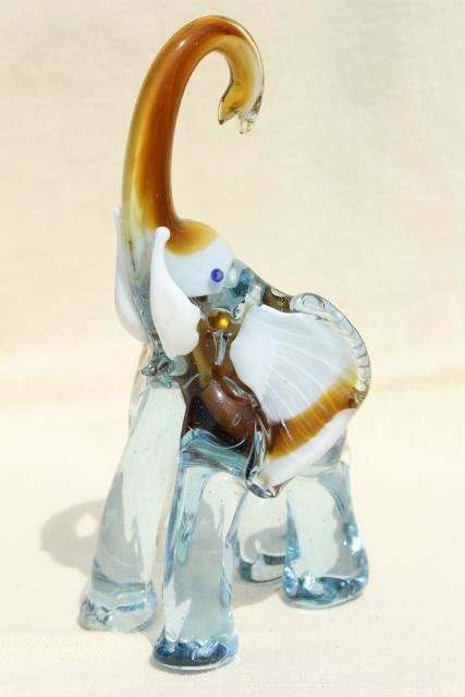 Vintage Colored Glass Elephant Figurine Barovier Murano Italian Art Glass