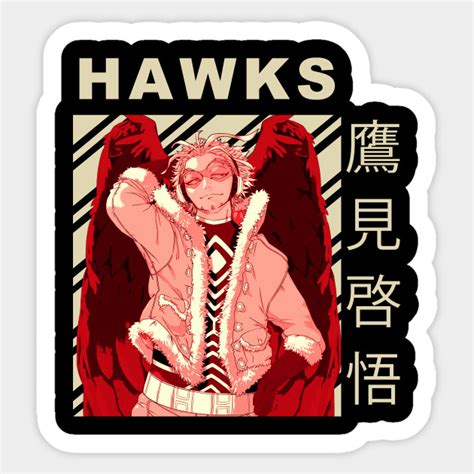Hawks Hawks My Hero Academia Sticker Teepublic Pegatinas
