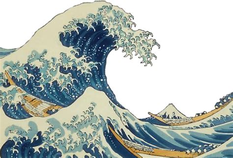 Katsushika Hokusai The Great Wave Off Kanagawa Art Print by Restored gambar png