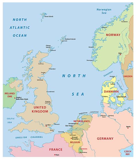 North Sea Map Europe