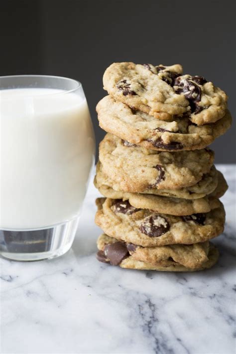 The ends are slightly crispy and chewy with a super soft center. My Anti-Flat Chocolate Chip Cookie Recipe