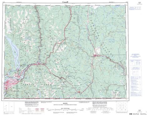 Topographic Map Of Hope Bc