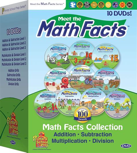 Meet The Math Facts 10 Dvd Set Addition Subtraction Multiplication