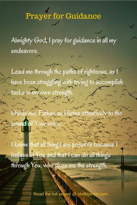 Powerful Prayer For Gods Guidance And Direction Prayer For Guidance