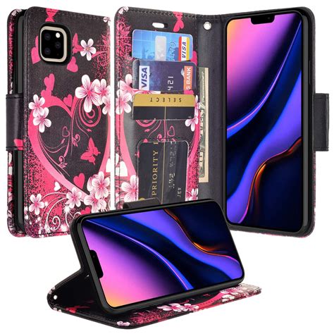 iphone  pro max case wallet leather flip pouch cover folio kickstand cute girls women phone