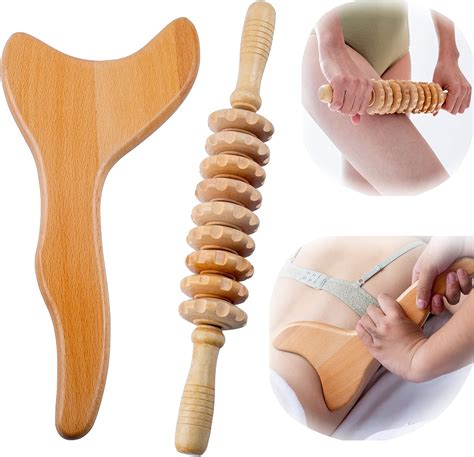 Buy Mikako 2 In 1 Maderoterapia Kit Wood Therapy Massage Tools Lymphatic Drainage Massager