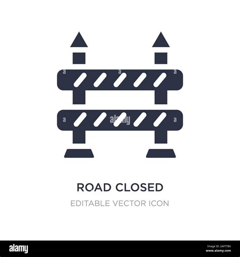 Road Closed Icon On White Background Simple Element Illustration From