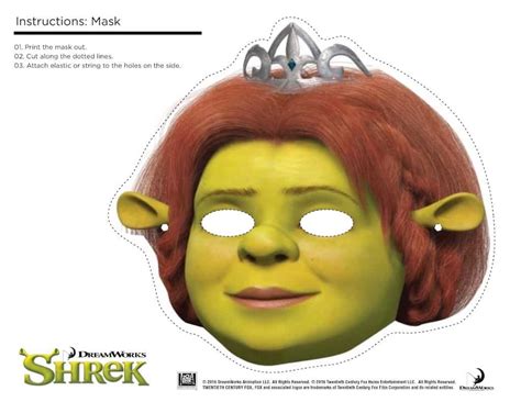 Shrek Photo Booth Props Free Printable Mask Any Tots