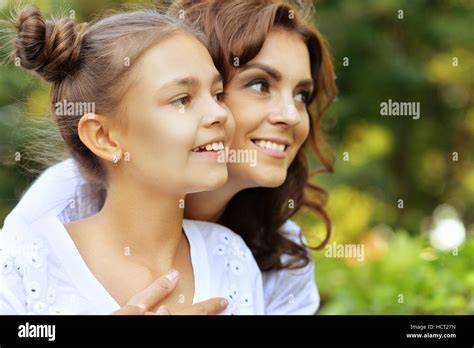 Portrait Of Mother And Daughter Stock Photo Alamy