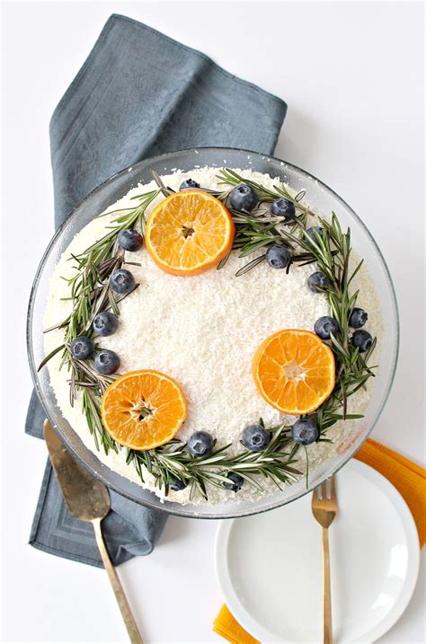 When you can't decide between a painted spatula cake or a fault line cake, do them both! Carrot Cake with Natural Wreath Cake Decoration | Festive ...