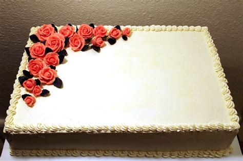 Cakes Cake Decorating Designs Rectangle Cake Wedding Sheet Cakes