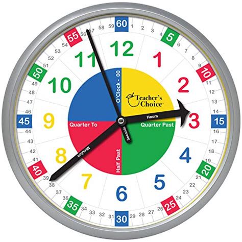 Educational Wall Clock Time Teaching Clock For Teachers Classrooms