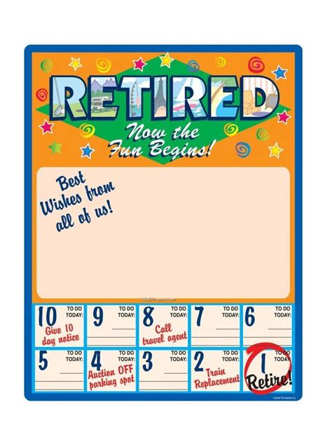 Free Printable Retirement Countdown Calendar Template Printable Templates